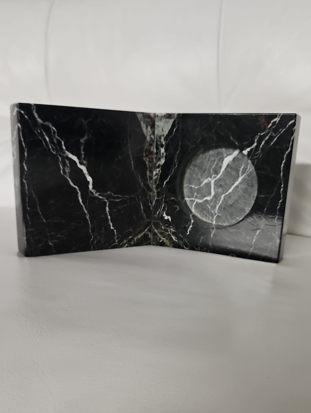 Black Marble Desk/Mantle Clock Holder